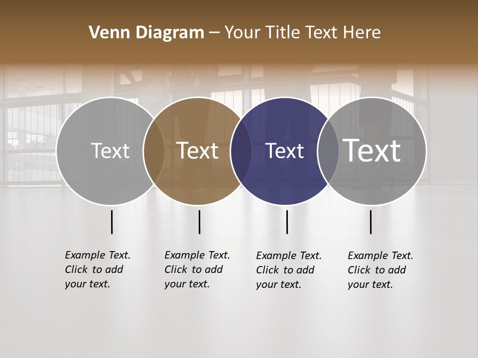 Colleagues In A Corridor PowerPoint Template