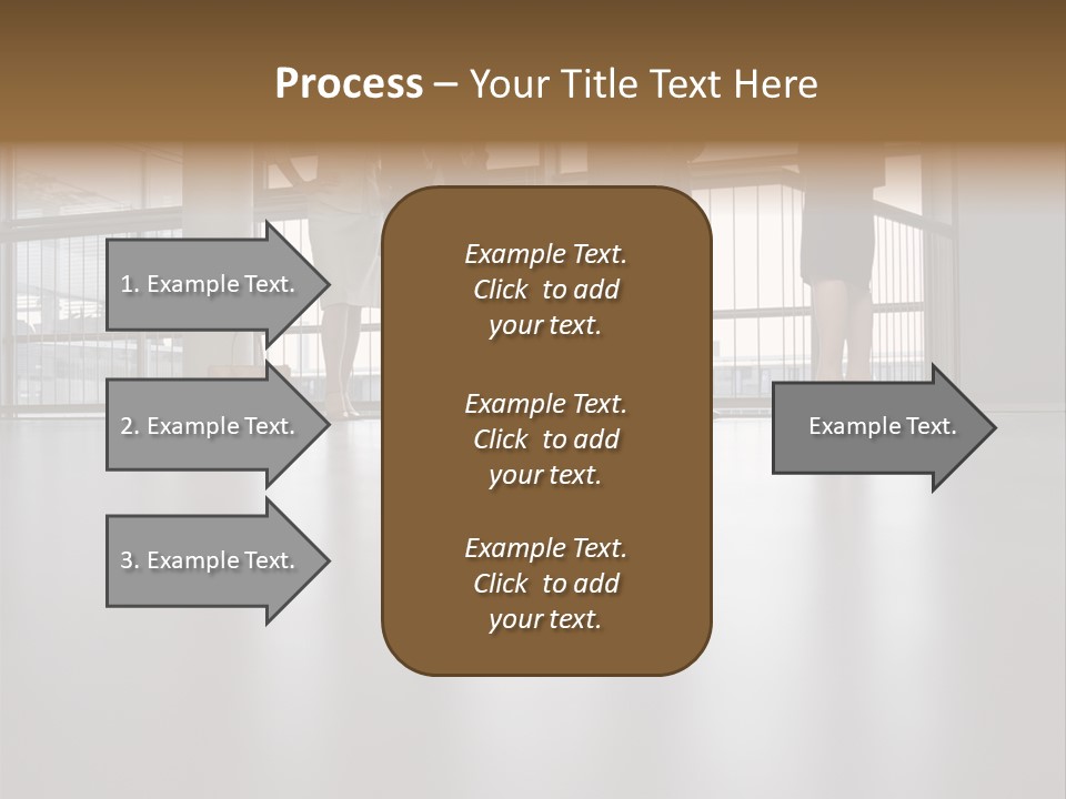 Colleagues In A Corridor PowerPoint Template