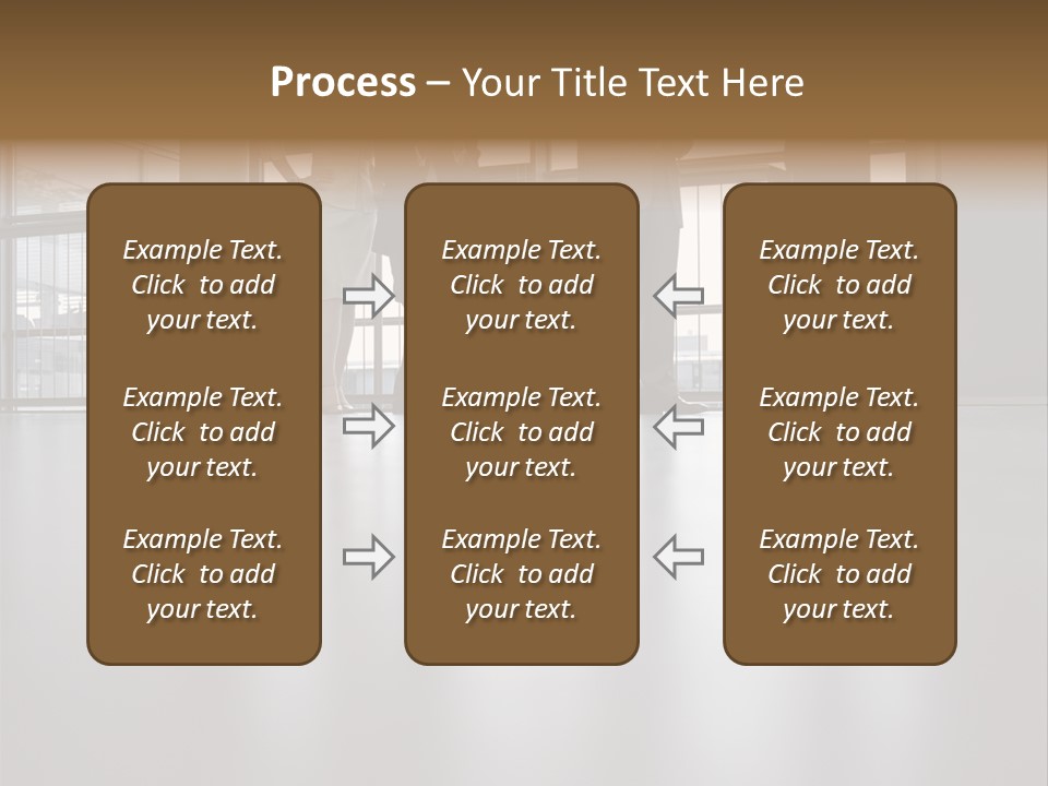 Colleagues In A Corridor PowerPoint Template