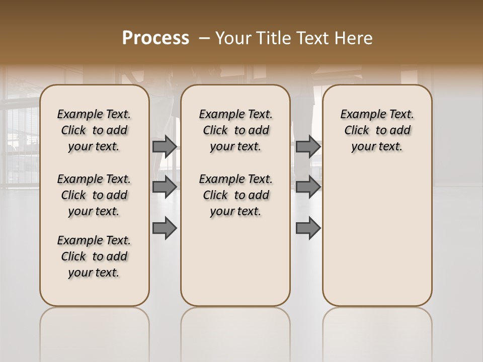 Colleagues In A Corridor PowerPoint Template