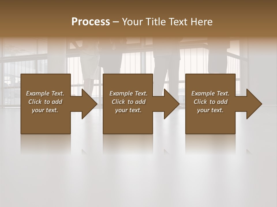 Colleagues In A Corridor PowerPoint Template