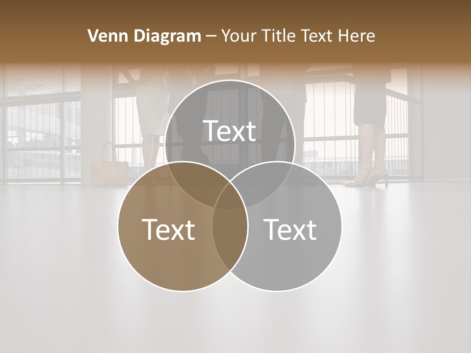 Colleagues In A Corridor PowerPoint Template