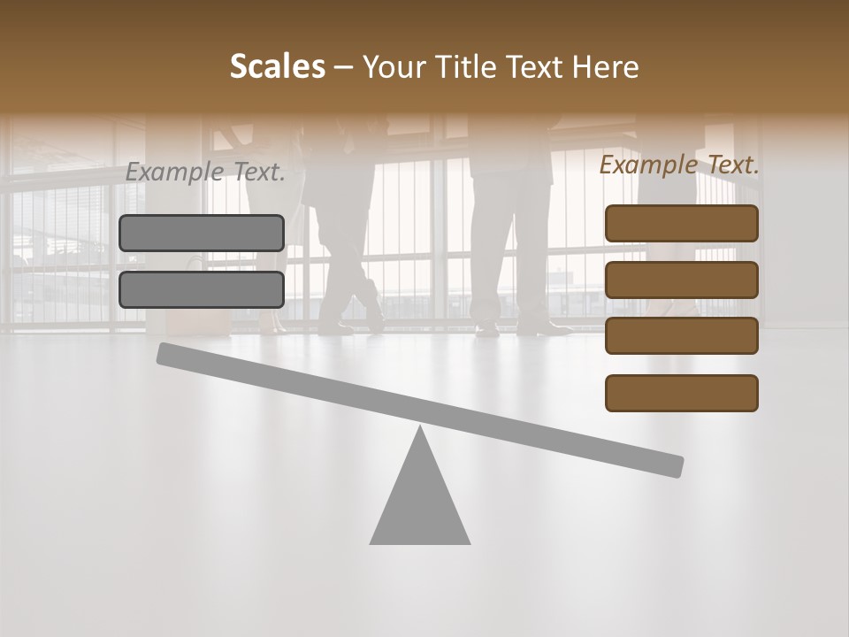 Colleagues In A Corridor PowerPoint Template