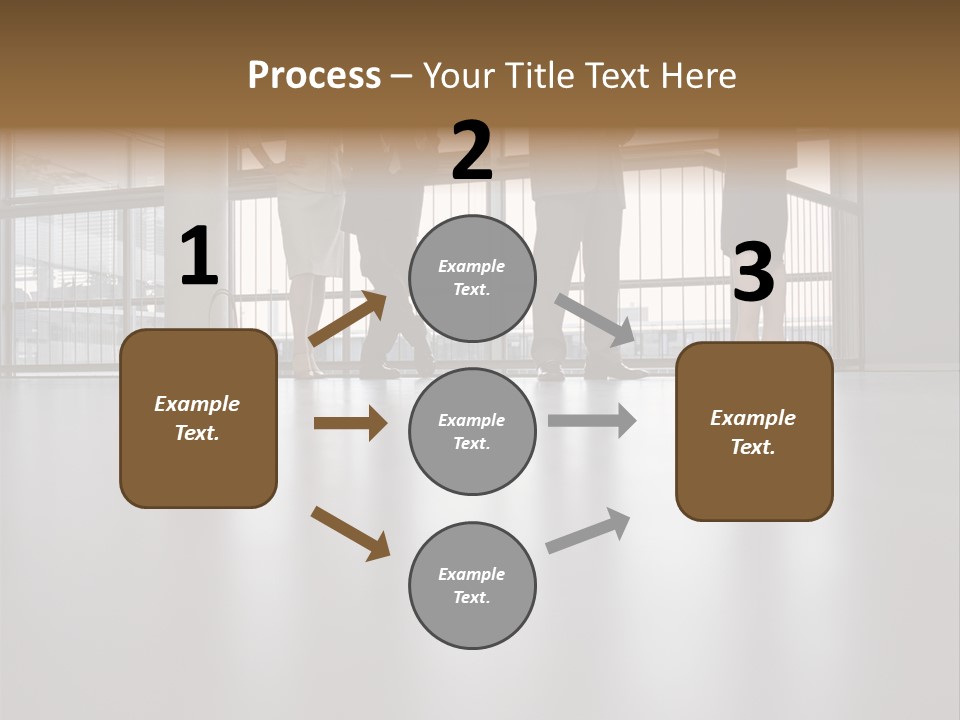 Colleagues In A Corridor PowerPoint Template