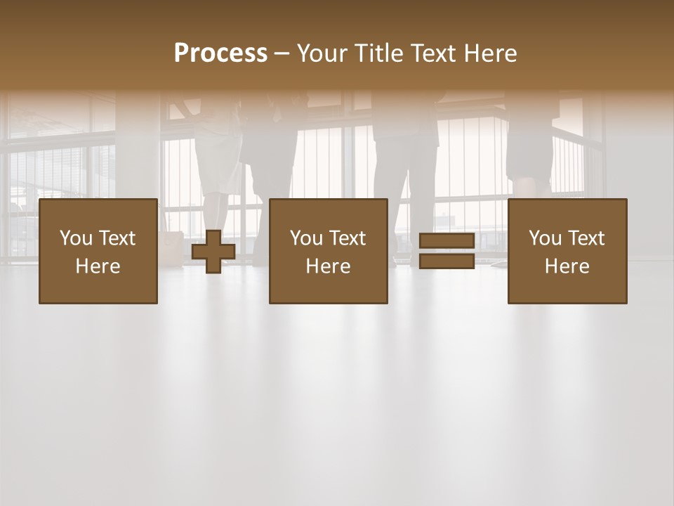 Colleagues In A Corridor PowerPoint Template