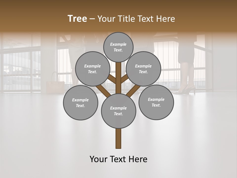 Colleagues In A Corridor PowerPoint Template