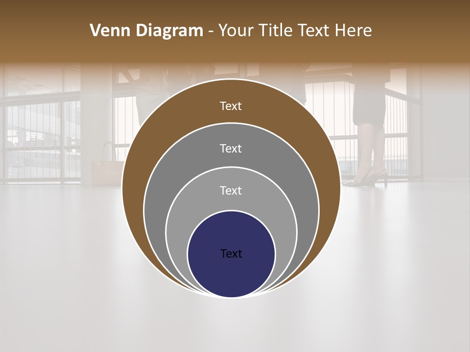 Colleagues In A Corridor PowerPoint Template