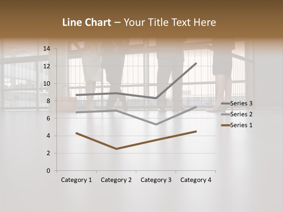 Colleagues In A Corridor PowerPoint Template