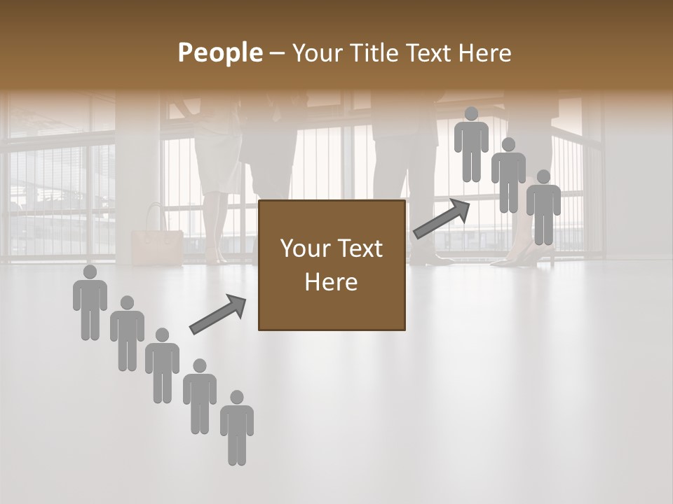 Colleagues In A Corridor PowerPoint Template