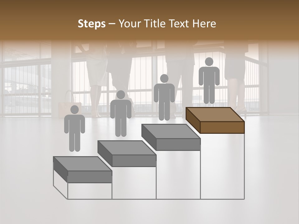 Colleagues In A Corridor PowerPoint Template
