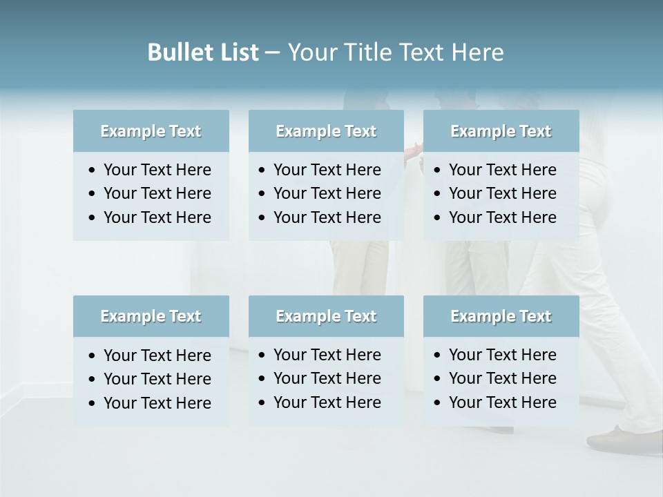 Office Workers Talking In Corridor PowerPoint Template