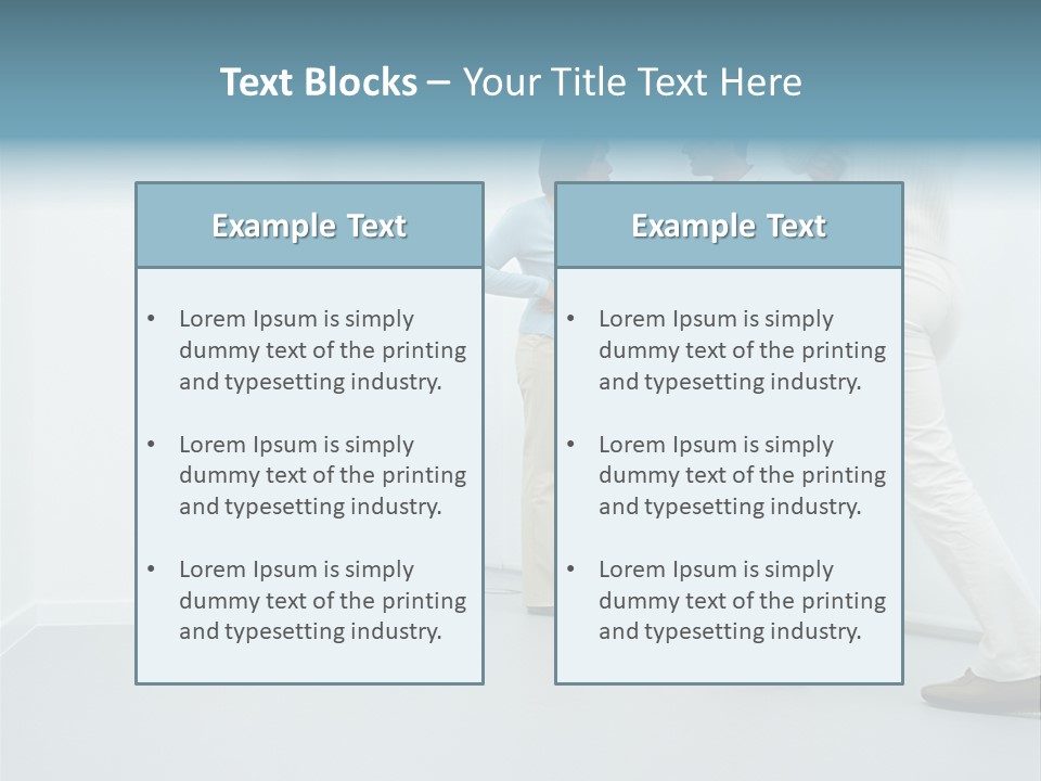 Office Workers Talking In Corridor PowerPoint Template
