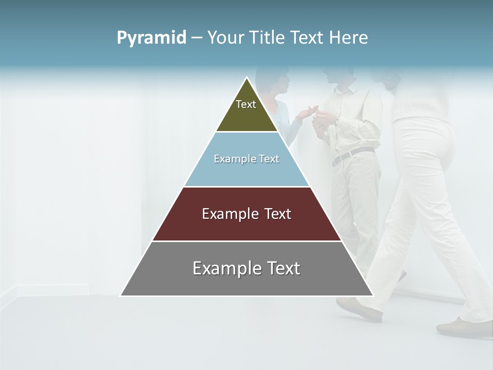 Office Workers Talking In Corridor PowerPoint Template