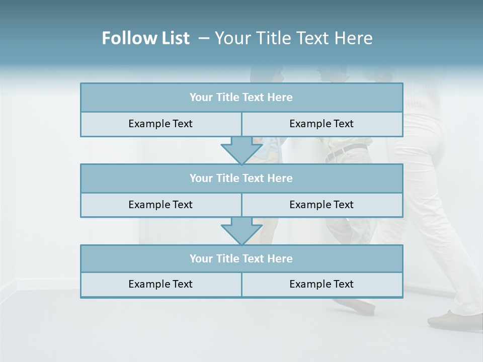 Office Workers Talking In Corridor PowerPoint Template