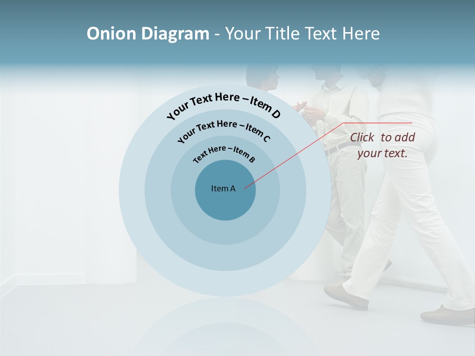 Office Workers Talking In Corridor PowerPoint Template