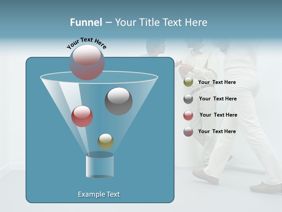 Office Workers Talking In Corridor PowerPoint Template