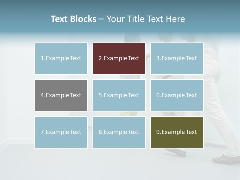 Office Workers Talking In Corridor PowerPoint Template