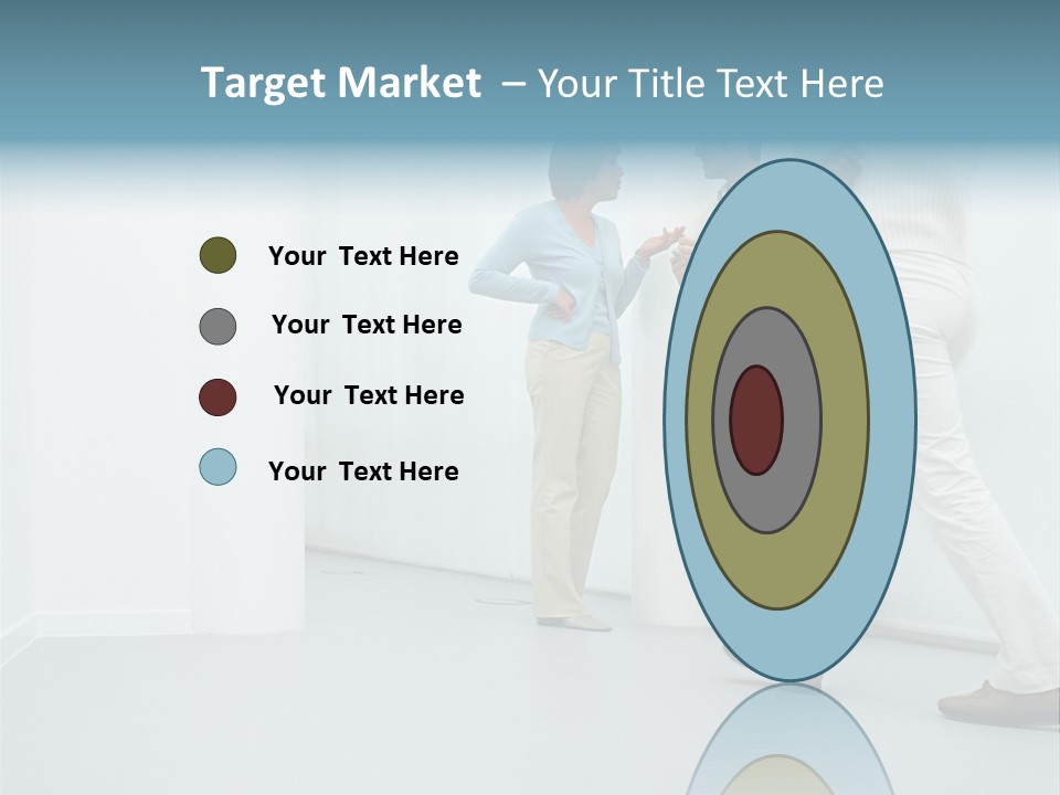 Office Workers Talking In Corridor PowerPoint Template