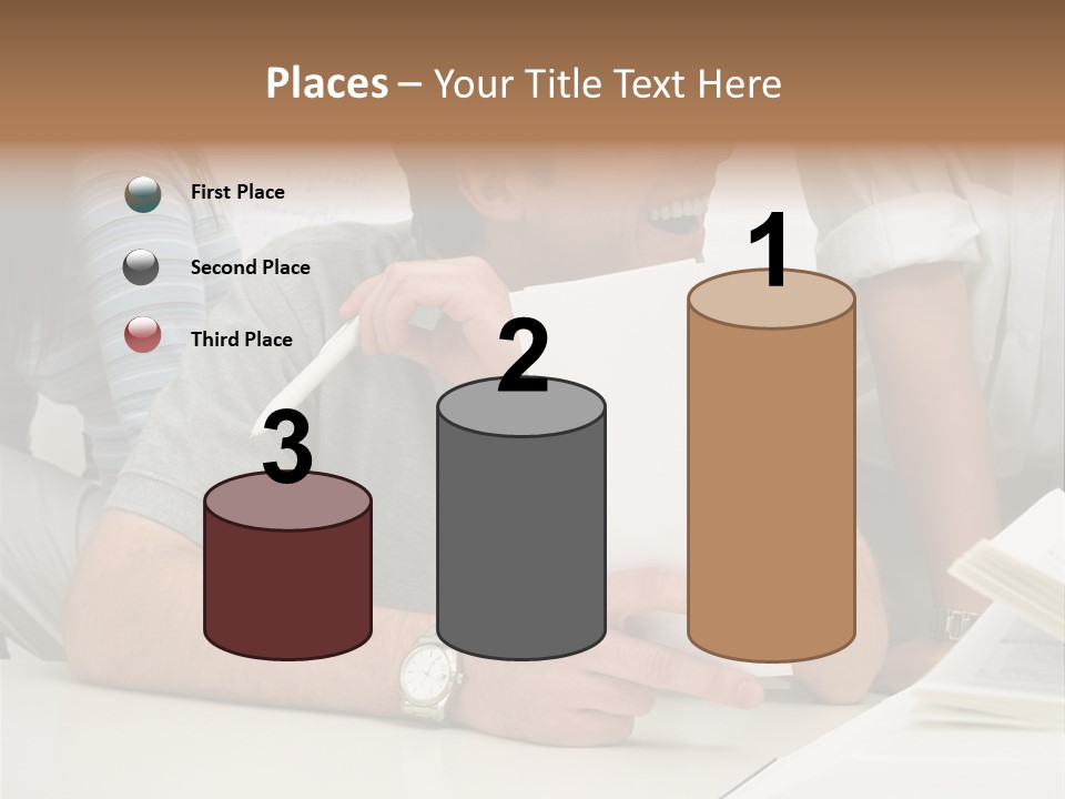 Office Workers Laughing PowerPoint Template