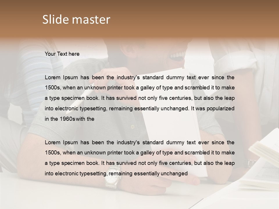 Office Workers Laughing PowerPoint Template