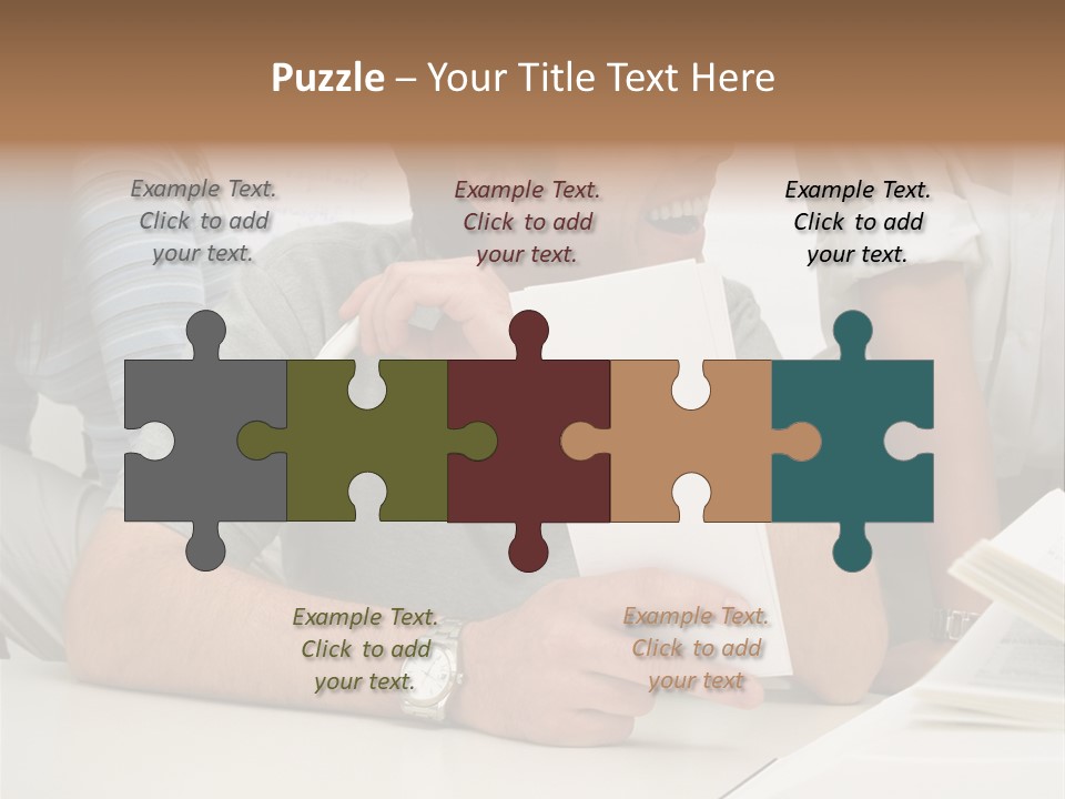 Office Workers Laughing PowerPoint Template