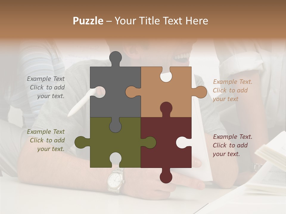 Office Workers Laughing PowerPoint Template