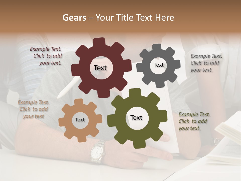 Office Workers Laughing PowerPoint Template