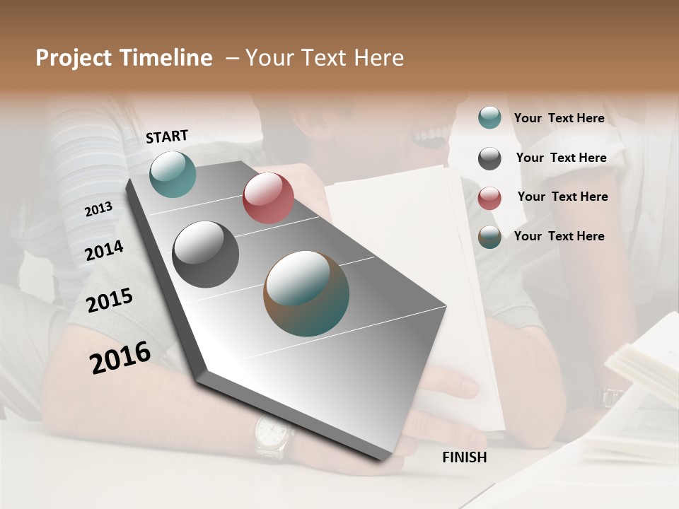 Office Workers Laughing PowerPoint Template