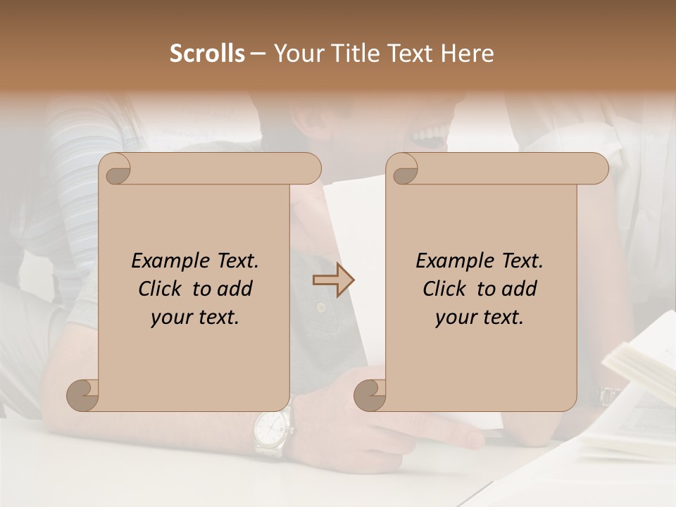 Office Workers Laughing PowerPoint Template