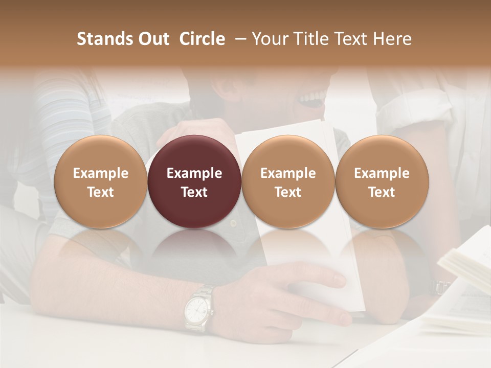 Office Workers Laughing PowerPoint Template