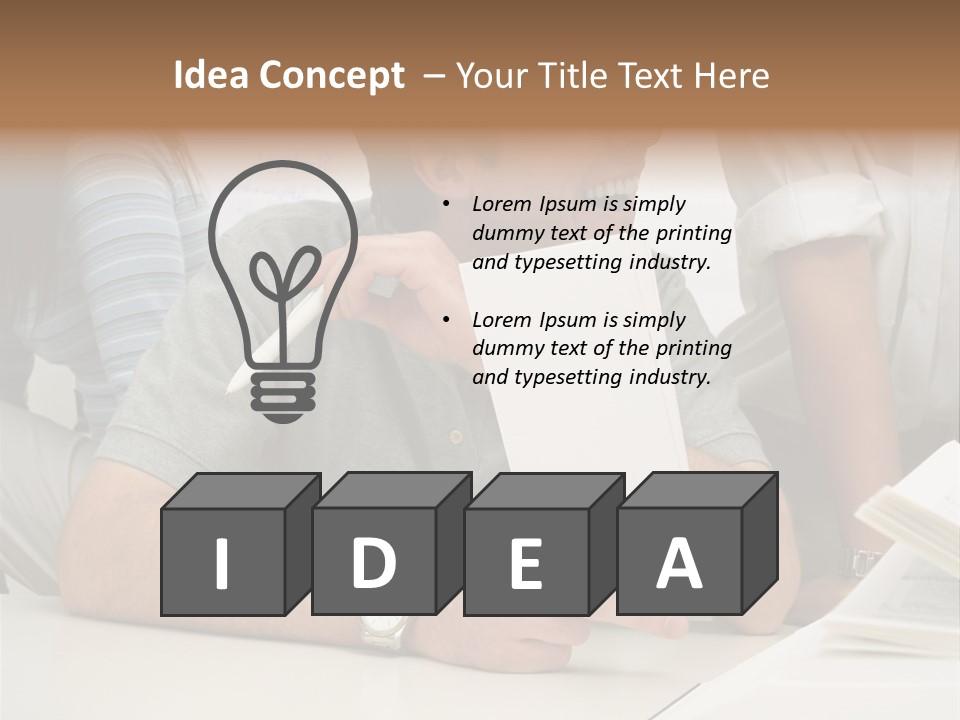 Office Workers Laughing PowerPoint Template