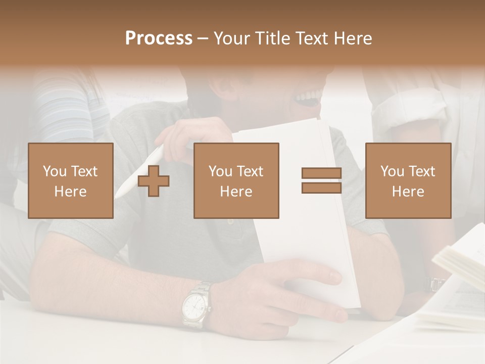 Office Workers Laughing PowerPoint Template