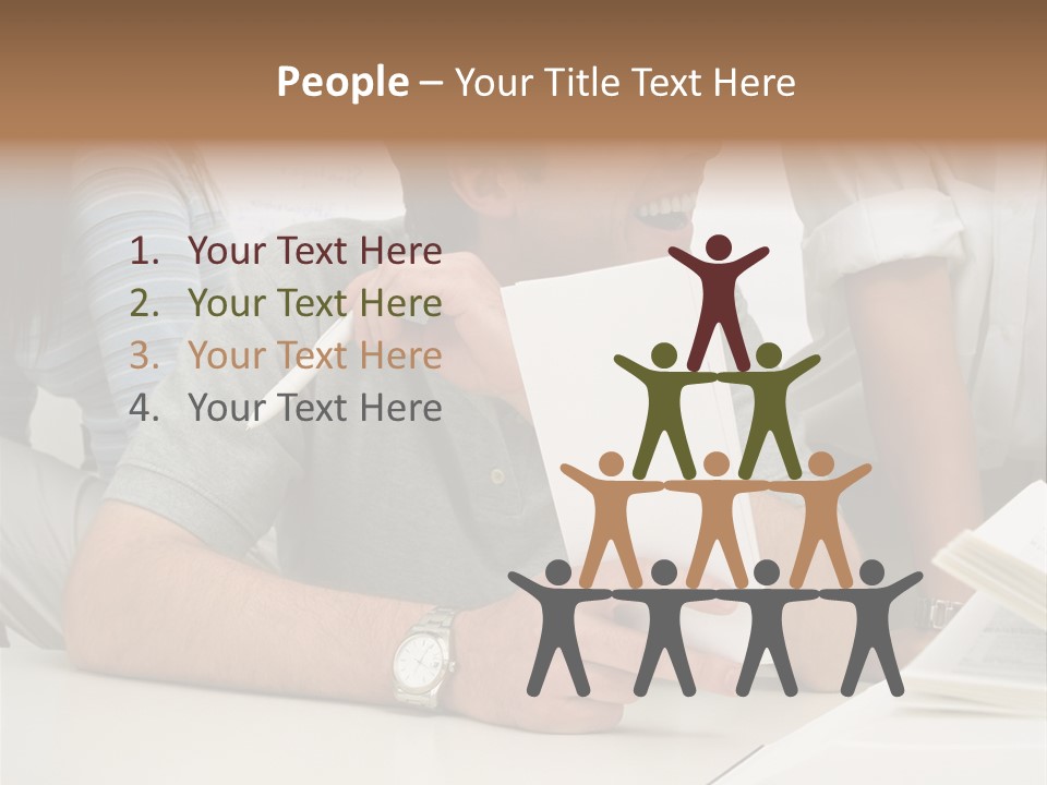 Office Workers Laughing PowerPoint Template