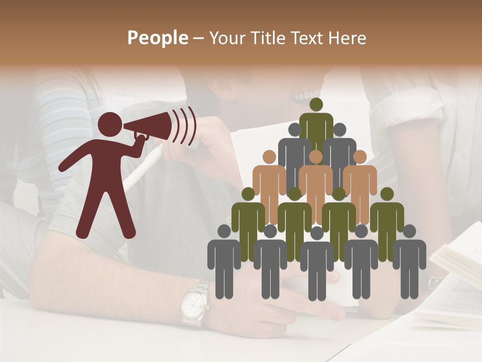 Office Workers Laughing PowerPoint Template