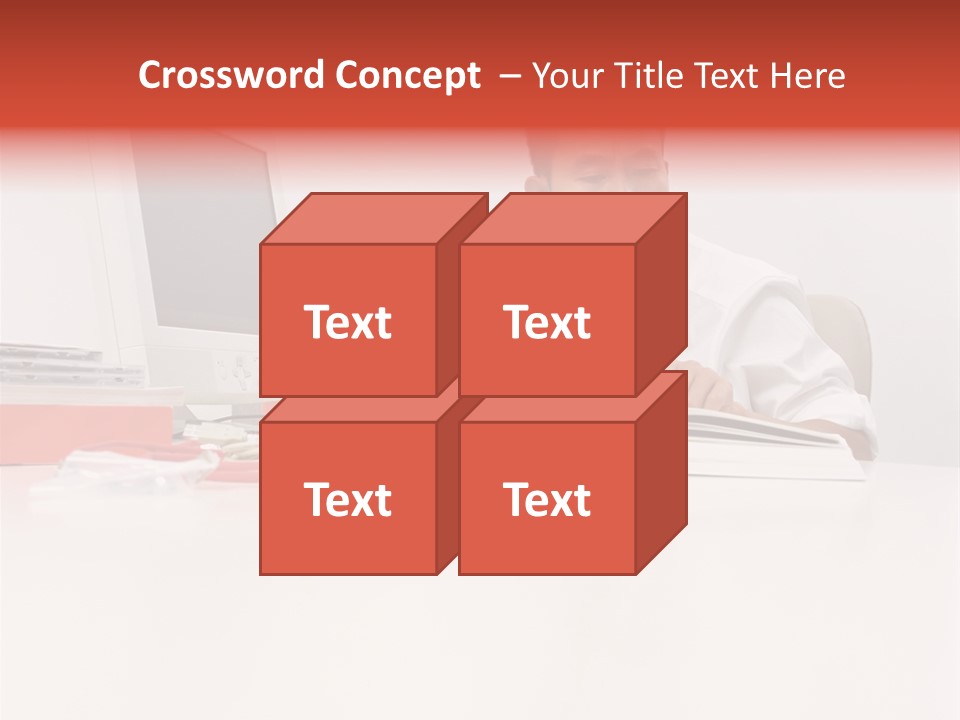 Office Worker Reading A Book PowerPoint Template