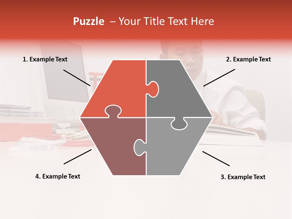 Office Worker Reading A Book PowerPoint Template