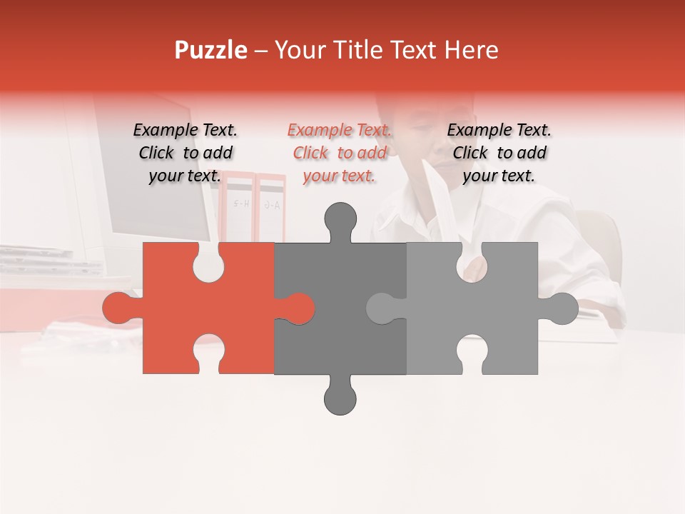 Office Worker Reading A Book PowerPoint Template