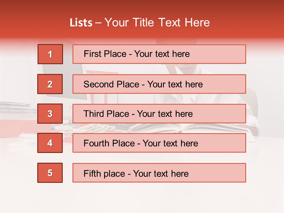 Office Worker Reading A Book PowerPoint Template