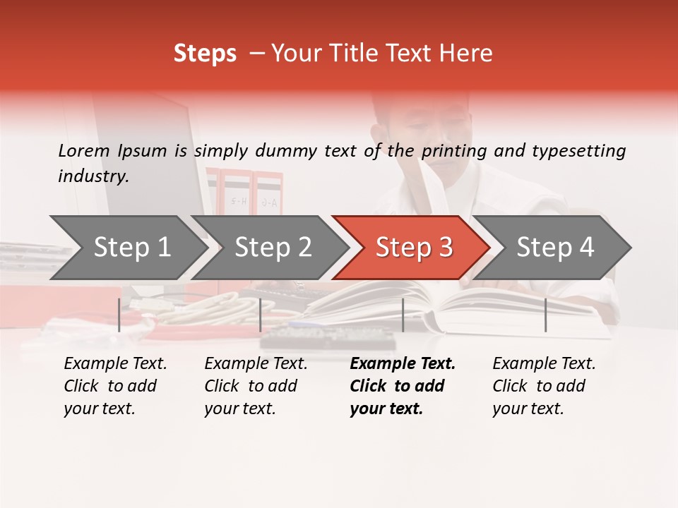 Office Worker Reading A Book PowerPoint Template