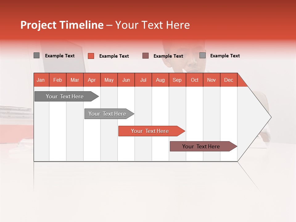 Office Worker Reading A Book PowerPoint Template