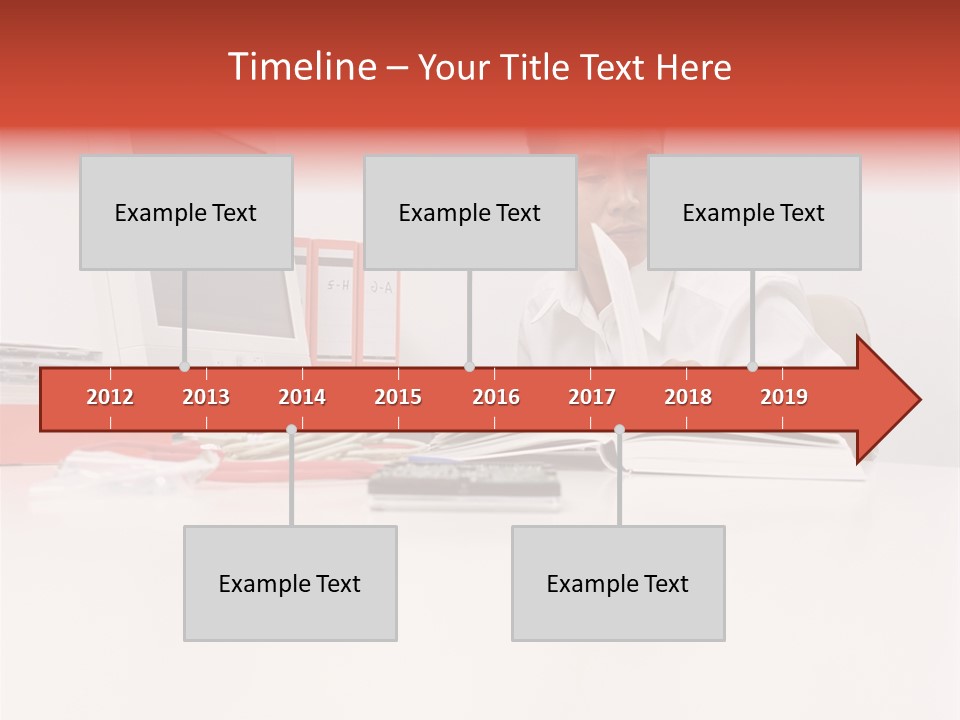 Office Worker Reading A Book PowerPoint Template