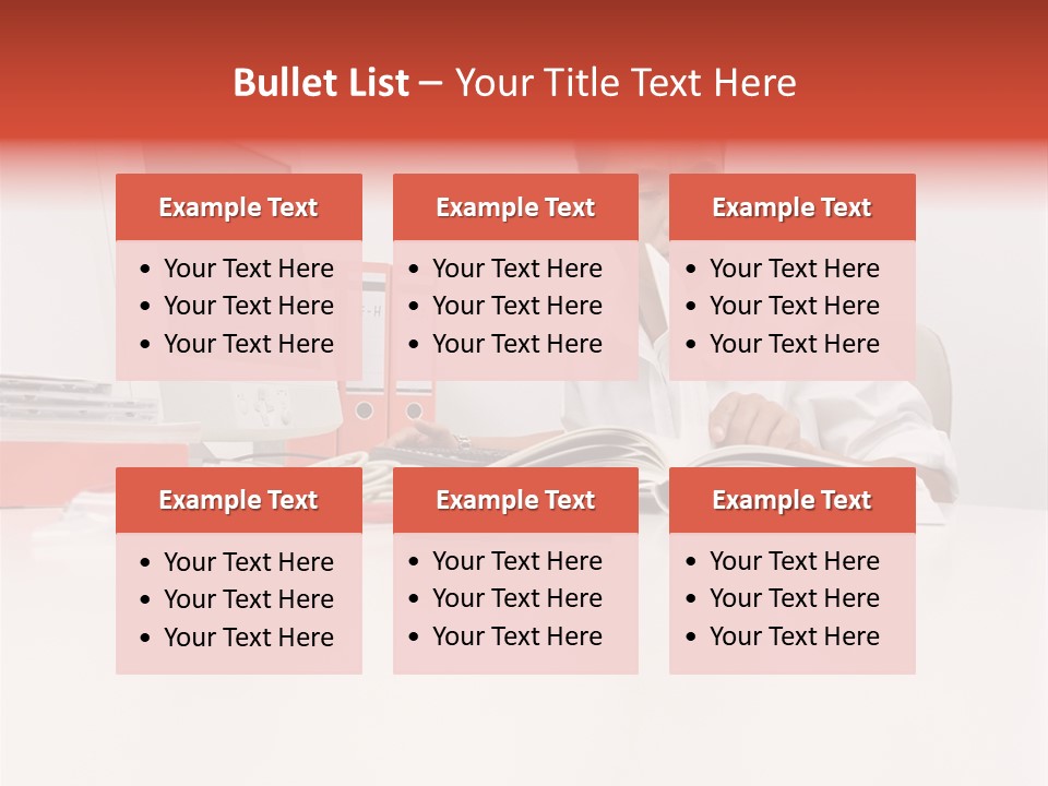 Office Worker Reading A Book PowerPoint Template
