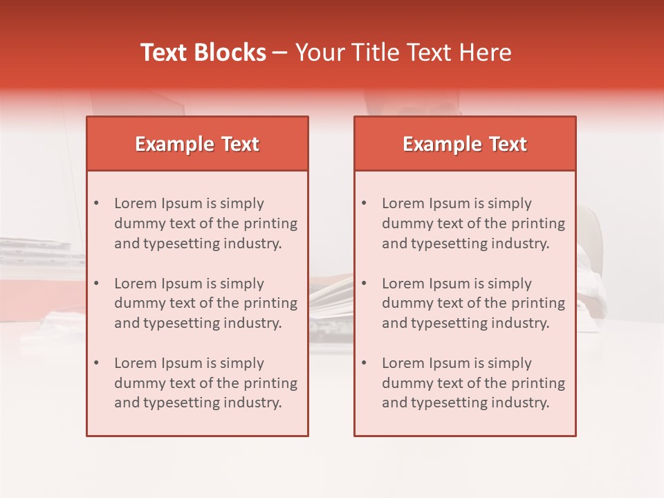 Office Worker Reading A Book PowerPoint Template