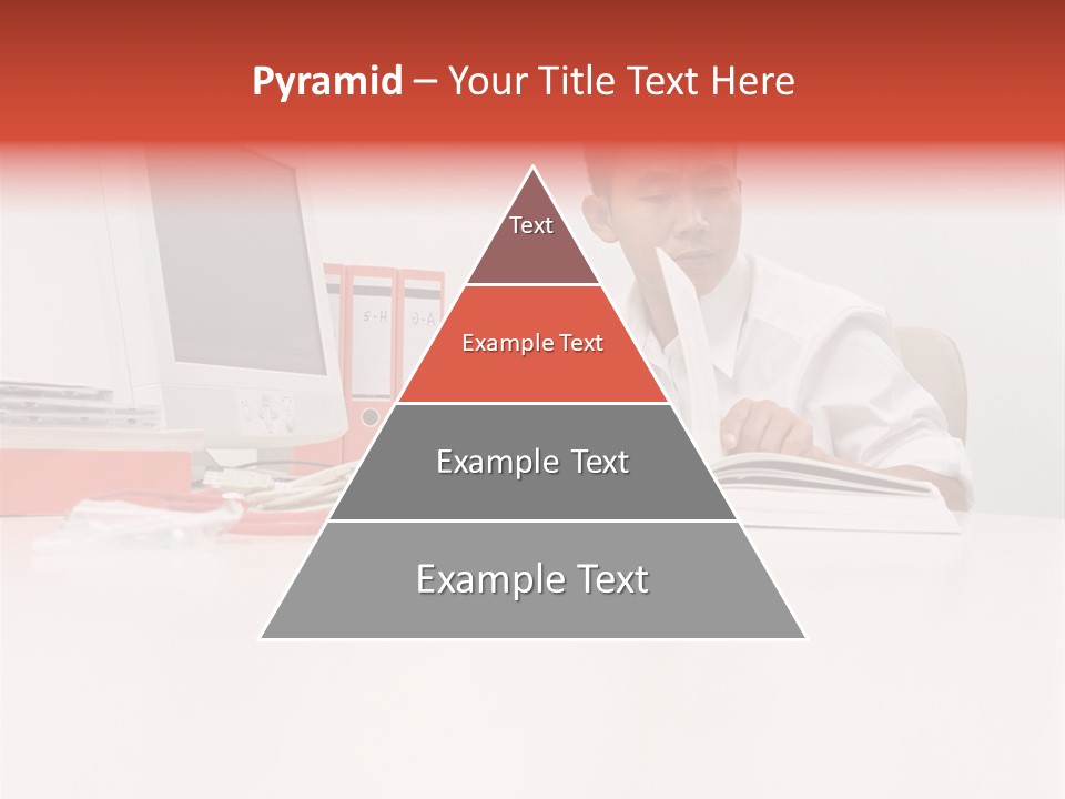 Office Worker Reading A Book PowerPoint Template