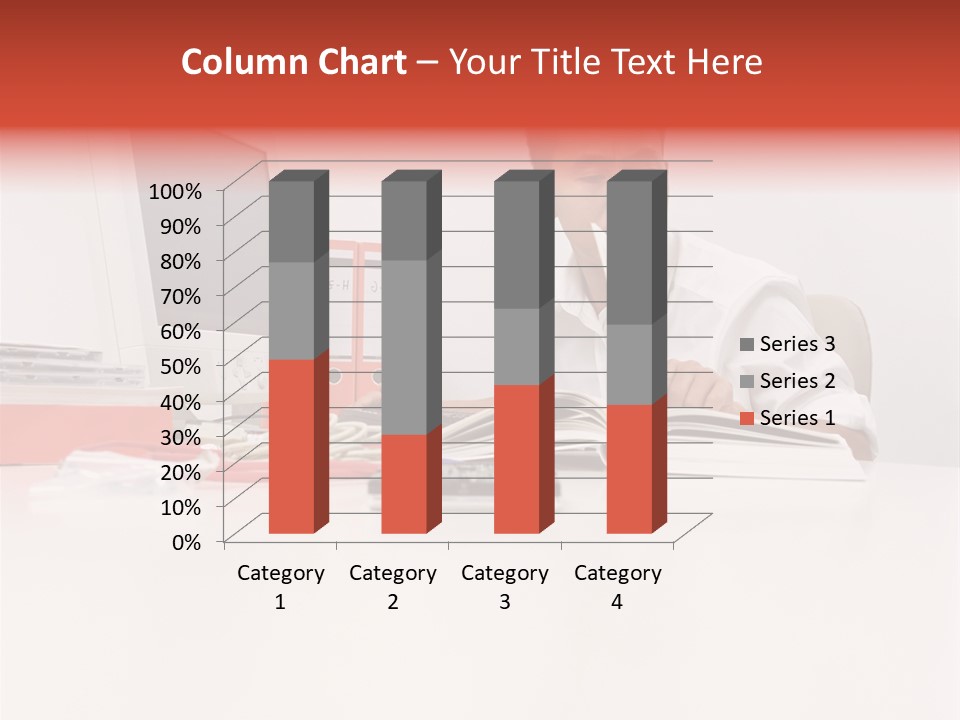Office Worker Reading A Book PowerPoint Template
