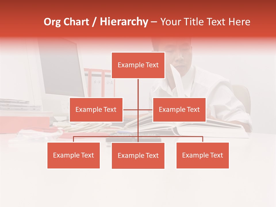 Office Worker Reading A Book PowerPoint Template