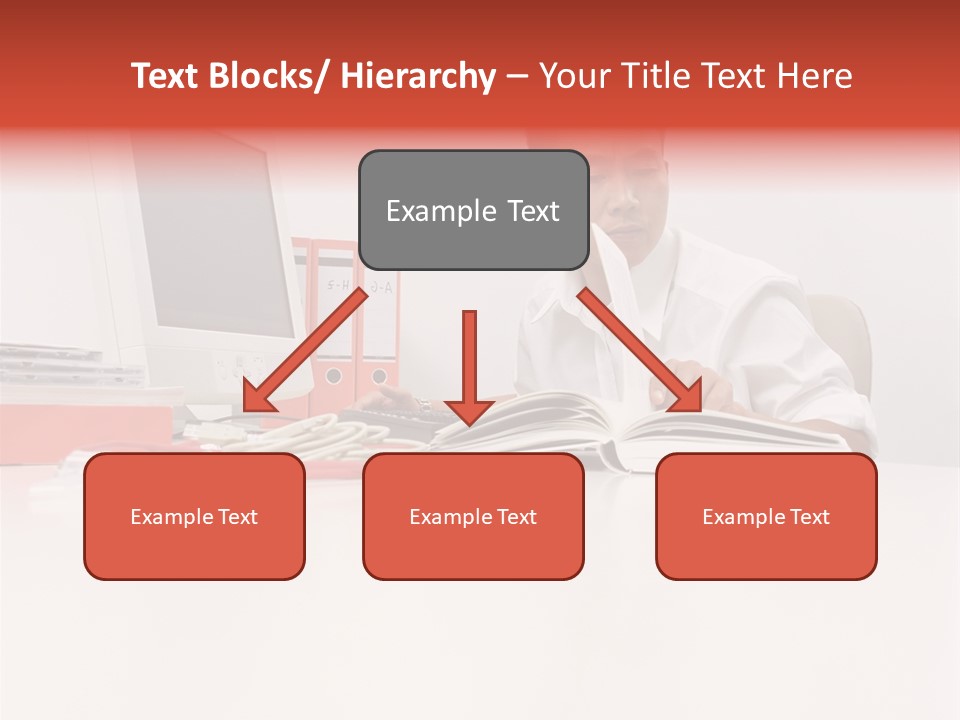 Office Worker Reading A Book PowerPoint Template