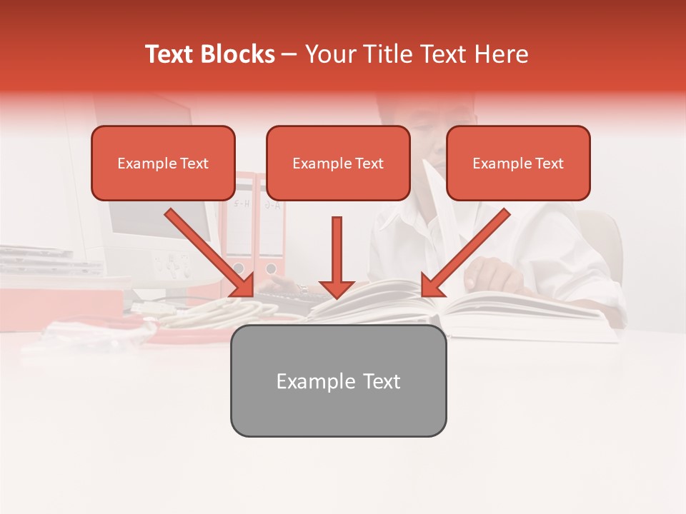 Office Worker Reading A Book PowerPoint Template