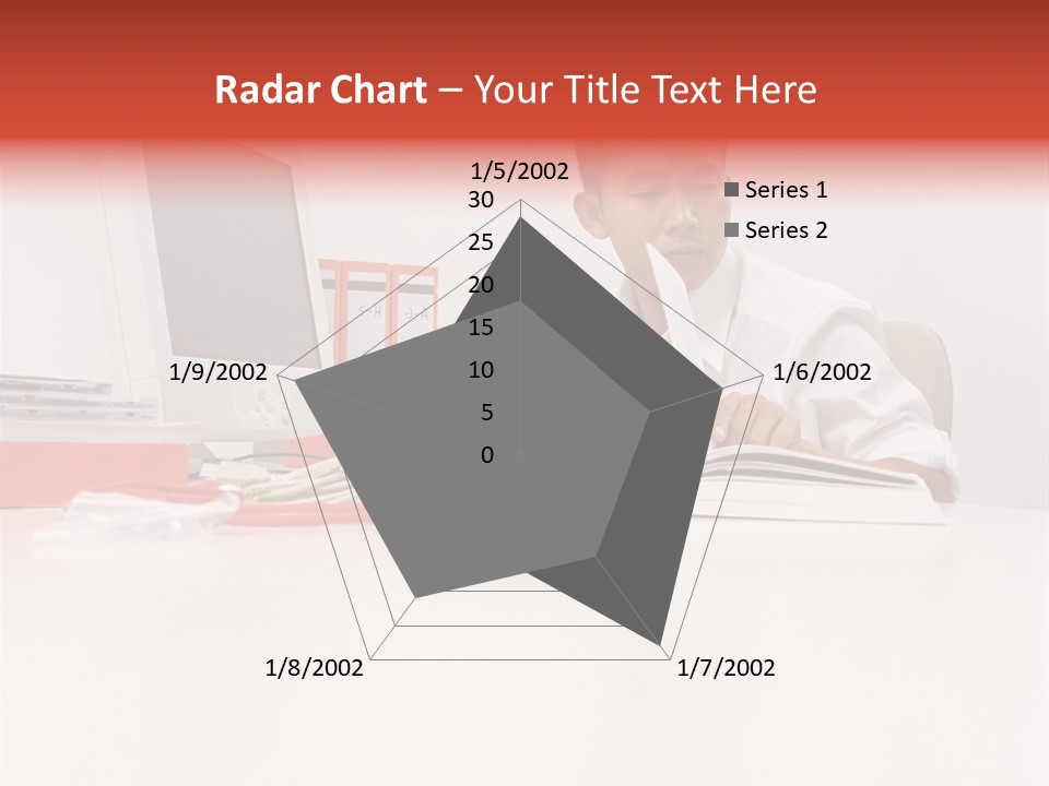 Office Worker Reading A Book PowerPoint Template