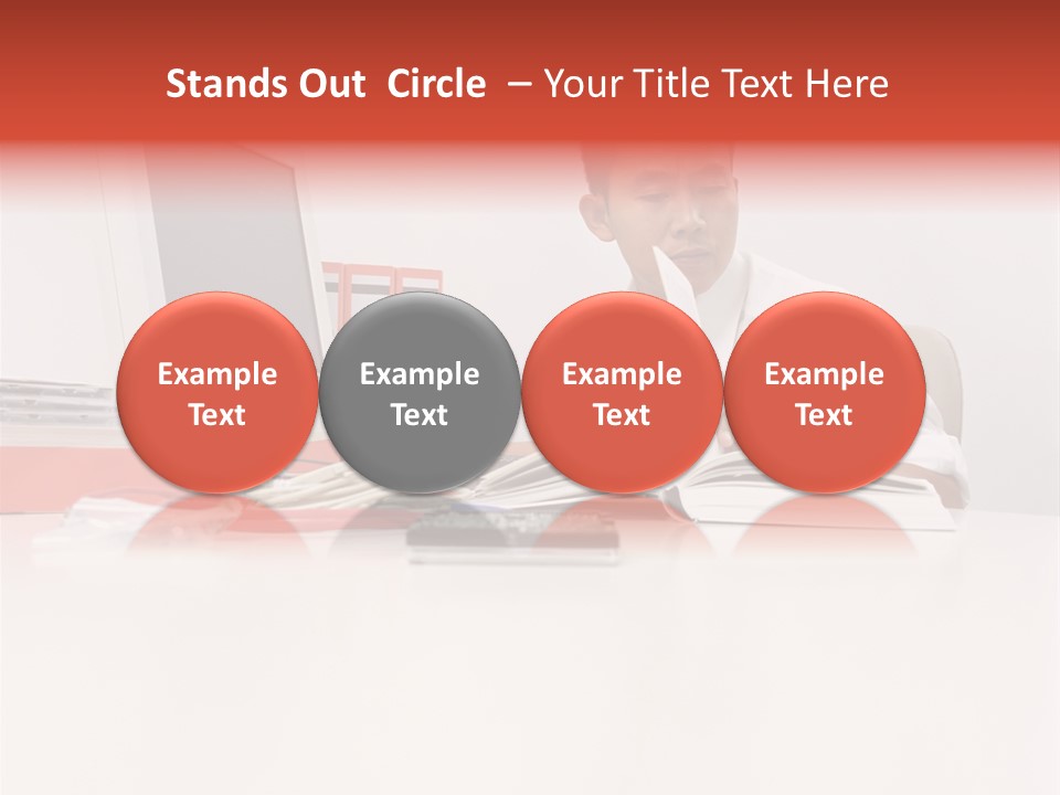 Office Worker Reading A Book PowerPoint Template